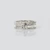 Ahjeong AHJ Doppels Ring mit rauer Textur. Silber