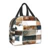 Westerse Cowboy Rodeo Paard Koeienhuid Koeienprint Lunchtas Herbruikbare Koeltas Thermisch Geïsoleerde Lunchbox voor Vrouwen School Werk Picknick
