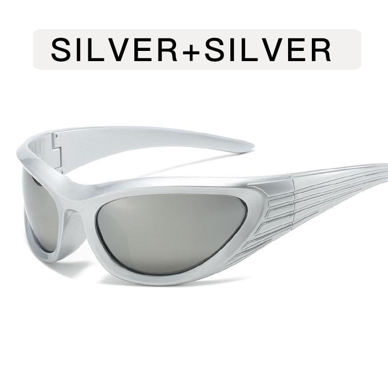New Arrival Popular Women's Sunglasses Punk Sunglasses Unique Oval Sun Glasses Men Goggle Shades Mirror Colorful Y2K Eyewear