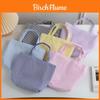 Striped Bag For Women Large Capacity Retro Casual Polyester Fashion Handbag For Daily Use