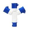 16A 2/3 Way Splitter Corrosion Resistant Electric Mains Hook Up Adapter for Caravans Motorhomes