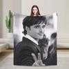 Jacob Elordi Actor Portrait  Blanket  Picnic Flannel Bedding Throws For Home Decor Soft Warm Design Quality Bedspread Gift Idea