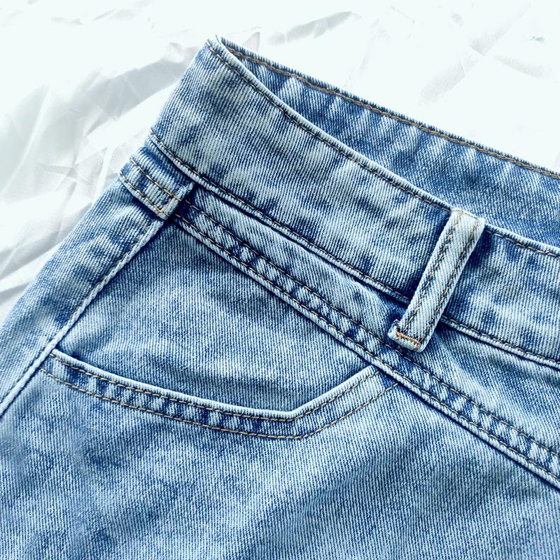 2025 High-Waisted Minimalist Denim A-Line Midi Skirt