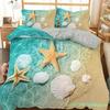 Seaside Beach 3D Duvet Cover Bedding Set Comforter Linen Pillowcases Quilt Cover Home Decor Single Double Twin King Queen