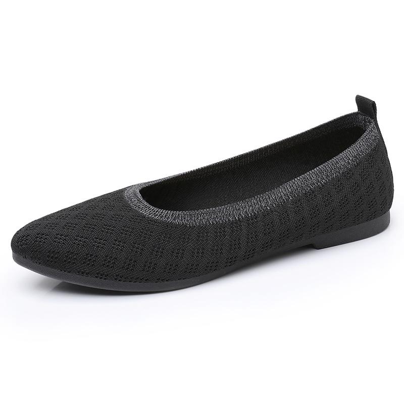 Fashion 2025 Summer New Women's Fly Weave Shoes Pointed Breathable Casual Shoes Lightweight Fashion Comfortable Slip On Women's Flats