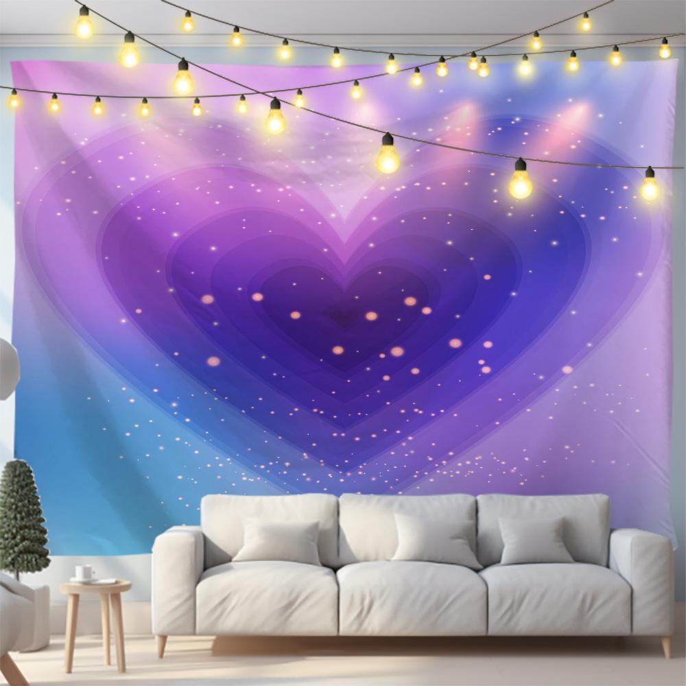Love-themed Tapestry As the Background Fabric for the Room. Simple Tapestry for Wall-mounted Decoration In the Bedroom.