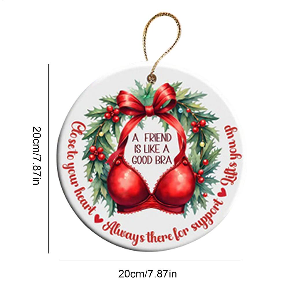 Funny Christmas Ornaments For Friends 2D Acrylic Funny Best Friend Decorations 3 Pieces Friendship Christmas Tree Pendant For