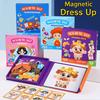 Magnetic Sticker Diy Character Face-Changing Toy Early Education Puzzle Kids Princess Dress Up Matching Game Career Pretend Play
