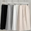 New ArrivAls Open Run Women A Line Long Skirt Autumn seAson Side Slit drAwstring