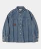 COLUMBIA UNIVERSITY Sl-Label Over-Fit Denim Shirts_Midnight Jean