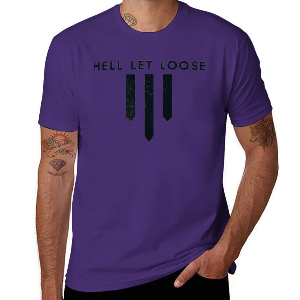 Hell Let Loose T-Shirt individuelle T-Shirts Herren Baumwoll-T-Shirt