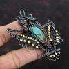 Chrysocolla Pendant Copper Wire Wrapped Pendant Gemstone Pendant Owl Pendant Copper Jewelry Handmade Pendant Wire Wrap Jewelry Gift For Her