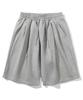 BASEMOMENT Double-Pleat Bermuda Sweatpants Melange Gray