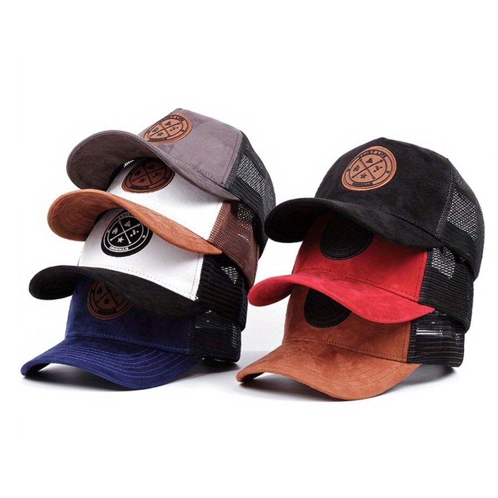 Letter Patch Snapback Hat Mesh Yarn Trucker Caps Sport Sun Hat  Running