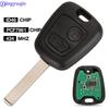 Jingyuqin 2 Tasten 433MHZ Mit PCF7961 Chip Fernbedienung Autoschlüssel Steuerung Schlüssellos Für Peugeot 307 Citroen C1 C3 VA2 Klinge