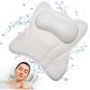 Bath Cushion Bath Pillow Ergonomic 4D Air Mesh Technology and 6 Suction Cups Head Support Function Suitable for Bathtubs Hot Tubs and Spas Home