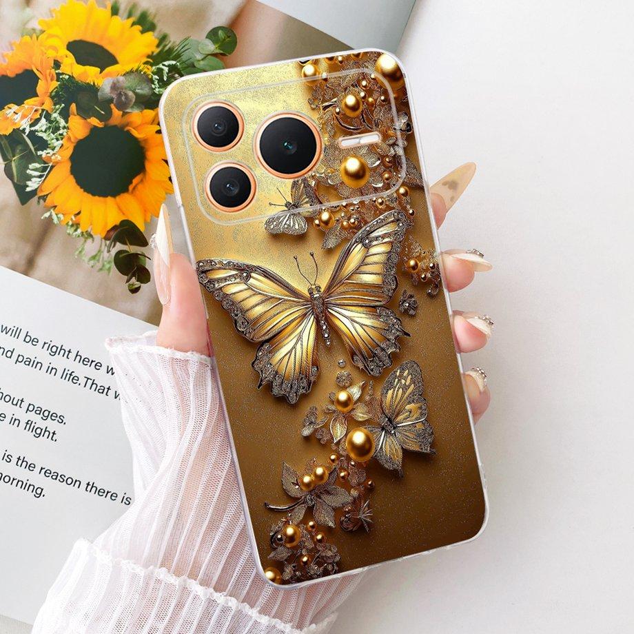 For Honor Power2 Phone Case Soft Clear Silicone Back Cover Butterfly Dragon Cat Floral Painting Bumper On Honor Power 2 Fundas