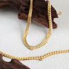316L Edelstahl Kette Halskette Für Frauen 18 Karat Vergoldet Eingelegt Mit Zirkonia Damen Hip-Hop Rock Stil Dicke Halsketten