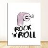 Kunstdrucke, Rock and Roll, Minimalismus, Leinwandgemälde, Zitat „Have a Nice Poo“, WC-Schild, Heimdekoration, lustiges Toiletten-Poster, Badezimmer-Wand, ohne Rahmen
