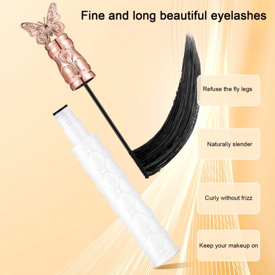 1/2Pcs 4g Women Mascara Waterproof Long Lasting Smudge-proof Fast Dry Lengthening Thickening Curling Eyelashes Cream Eye Makeup Tool