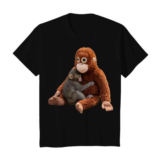 Monkey Team Punch T-Shirt Round Neck Short Sleeve T-Shirt Loose Fit Cute Macaque And Orangutan Summer Tee for Men Teens Street Wear