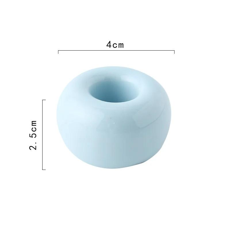Porte-brosse à dents en céramique, salle de bain créative, Portable, Mini Macaron couleurs, support de brosse, étagère, cadre de Base, support de rangement, outil de salle de bain