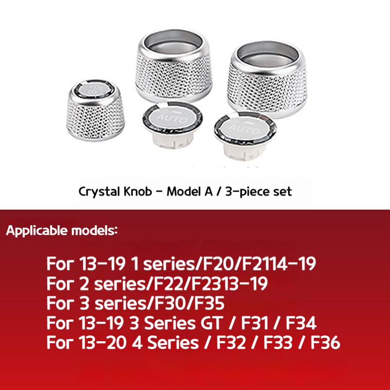 For BMW 1 2 3 4 5 6 7 Series X3 X4 X5 X6 F10 F12 F20 F21 F22 F30 F01 Air Conditioner Crystal Knob Volume Key Decorative Sticker