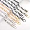 Purse Chain Strap Metal Shoulder Crossbody Replacement Bag Chain, Flat Chain Strap for DIY Purse Handbag