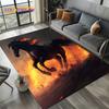 Covor Animal 3D HD Cal Pentium Armăsar Galant pentru Living Dormitor Acasă Decor Sofa, Covor Zonă Copii Covoraș de Podea Antiderapant