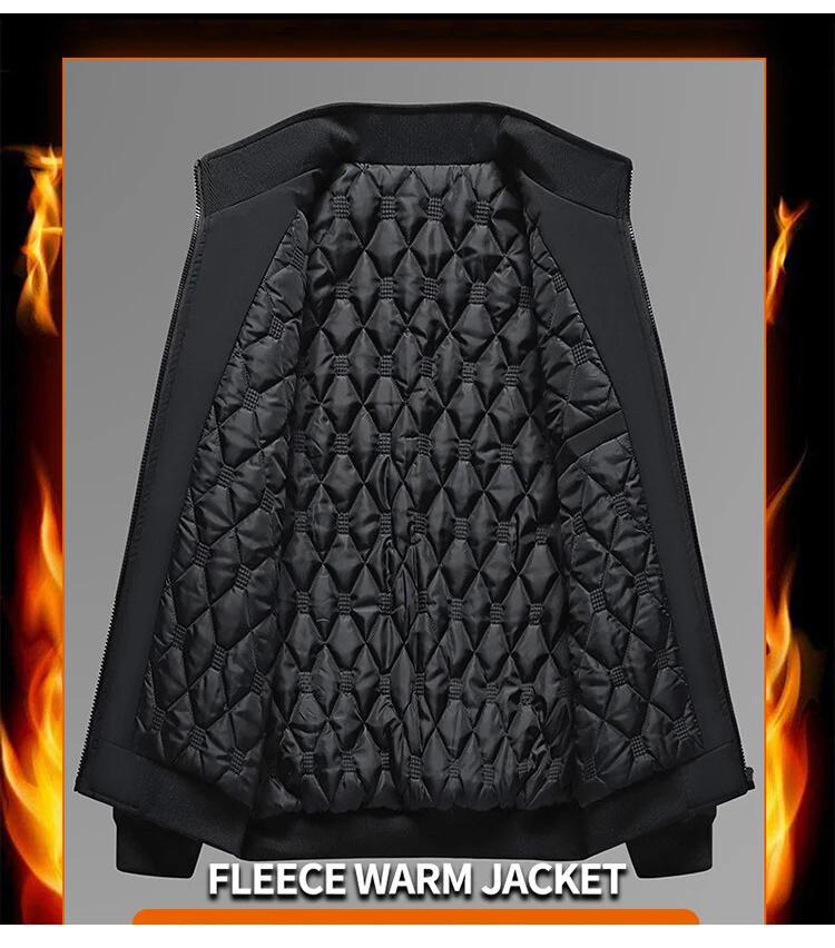 Waterdicht Warm Zakelijk Effen Winter Heren Casual Hick Opstaande Kraag Jas Plus Size
