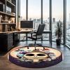 The Nightmare Before Christmas Printed Round Rug Carpet Chair Rug Area Rug Entryway Doormats,for Office Chair Living Room Bedroom Kitchen Room.