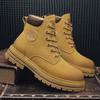 Heren Herfst High-Top Britse Stijl Werklaarzen - Dikke Zool Koreaanse Trendy Korte Laarzen