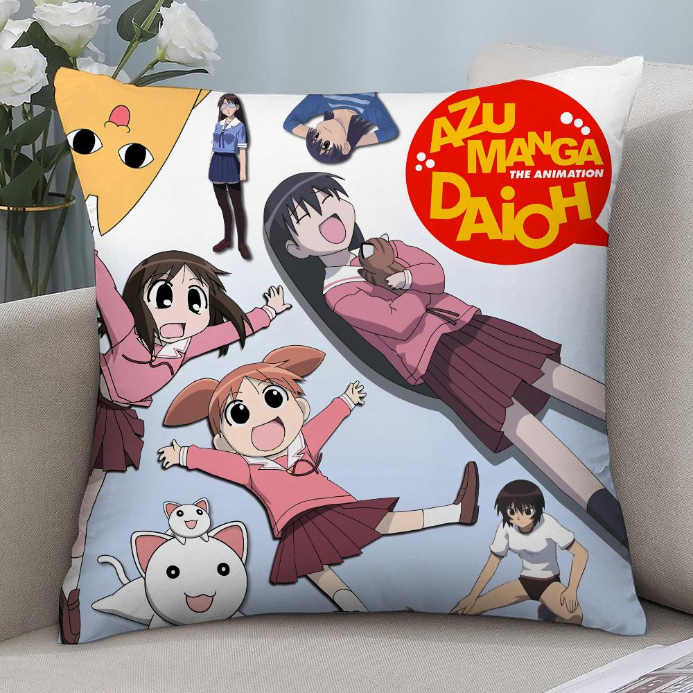 Anime A-Azumanga Daioh Pillow Case 3D Print Polyester Fiber 40*40 cm Home Sofa Throw Pillow Cover Decoration Festival Gift