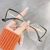 Anti-blue Light Women Eyewear Luxury Metal Frame Oversized Optical Spectacle Eyeglasses Female Vintage Glasses