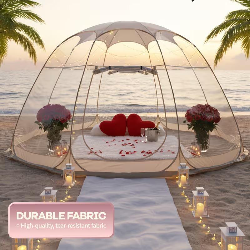Starry Sky Quick-Open Transparent PVC Tent for Camping & Outdoor Photos