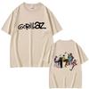 Rock Band Gorillaz T-shirt Male Vintage Oversized Streetwear Men Women Hip Hop Gothic Retro T Shirt Printed Tshirt