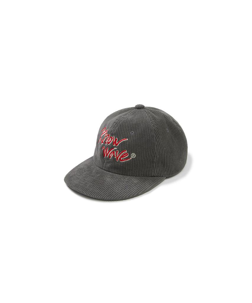 KNOW WAVE Calligraphy Corduroy Trucker Cap Kna004M (Charcoal Grey)