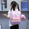 Children's Schoolbag Is Lightweight, Reduces the Burden, Large Capacity. Cute Girls In the First Grade of Kindergarten and Large Class Have Backpacks.