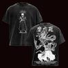 Hot Anime Jujutsu Kaisen Ryomen Sukuna Mahoraga Clothing Men Tshirts Washed Cotton Tee Retro Oversized T-shirt Harajuku T Shirt