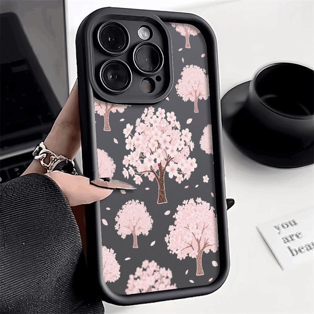 Phone Case For Xiaomi Redmi Note 14 13 12 11 10 9 8 7 Pro/Plus 5G Popular Pink Flowers Print Shoot Anti-Drop Protect Soft Cover