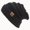 Warm Winter Knitted Beanie Soft Acrylic Fabric Cozy Dome Hat For Cold Weather