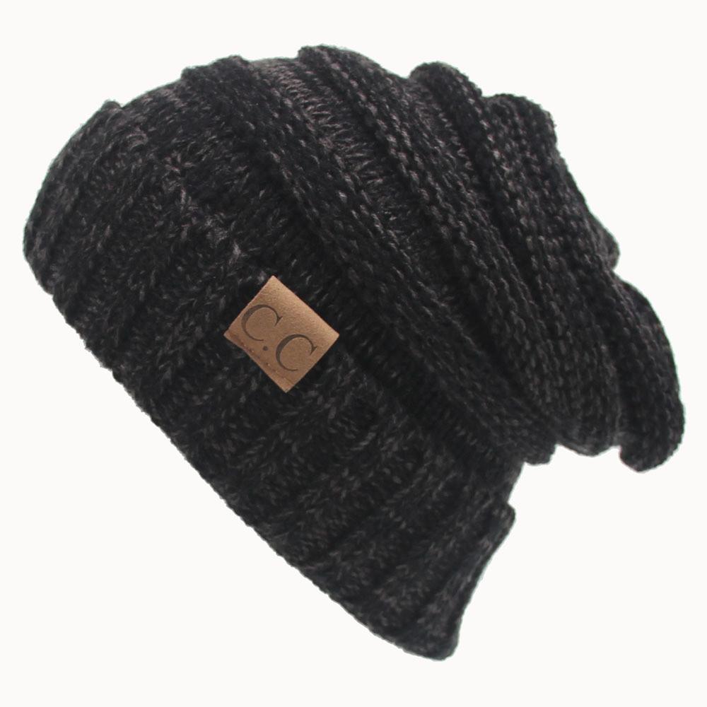 Warm Winter Knitted Beanie Soft Acrylic Fabric Cozy Dome Hat For Cold Weather