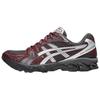 Gel Kayano 14 Synthetikleder, Kunstleder Dämpfungsunterstützung Freizeit-Laufschuhe Unisex Grau Rot 1203A537-022