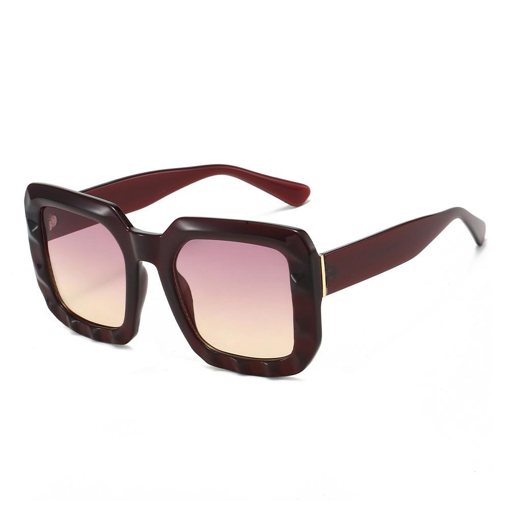 Latest Retro Gradient Fashionable Rectangular Female Sunglasses Contrast color Design Classic Simple Casual Male Sun Eyewear UV Protection 400