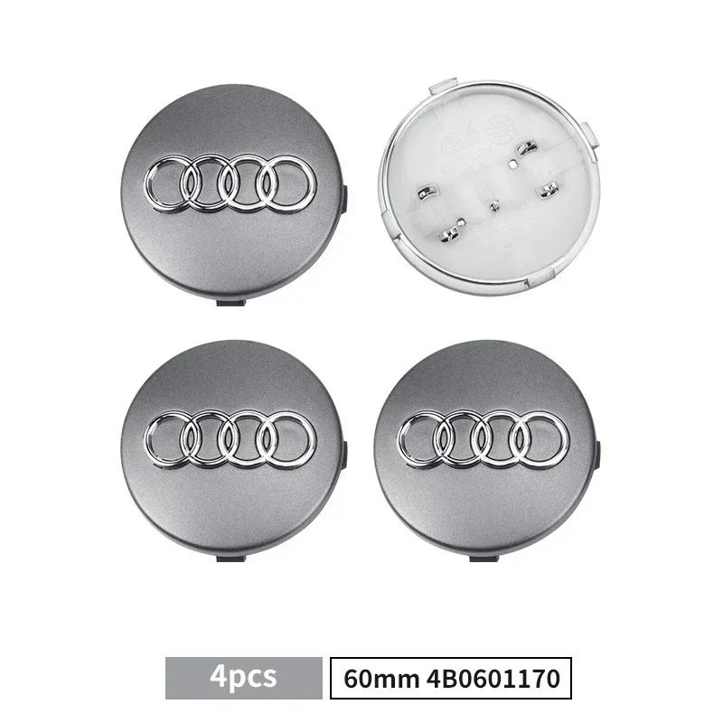 60/61/68/69mm Audi Car Wheel Center Cap Emblem Hub Covers Badge For Audi A8 A5 A6 C5 C6 C7 A7 A3 A4 B5 B6 B7 B8 B9 Q3 Q5 Q7 TT
