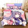 3D Game Genshin Impact Beddengoed Sets Keqing Xiao Dekbedovertrek Set Jongens Volwassenen Eenpersoons Volledig Queensize Kingsize Bedlinnen