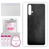 apgo Beschermende Skin Sticker voor de achterkant compatibel met Huawei nova 5 Pro, Wrap Folie, Folie, Vinyl - Patroon Zwart Leer