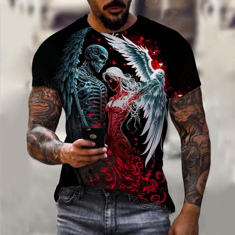 New Harajuku 3D Print Persia And India Paisley Pattern T Shirt For Men Hinduism Spiritual
