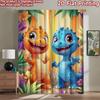 2D Flat Photography Backdrop Scene Backdrop Cute Dinosaur Friends 100% Polyester Holiday Decorations Perfect for Suitable