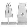 4pcs Desk Screen Baffle Clamp T Type Aluminum Alloy Silver Desktop Partition Bracket Holder for